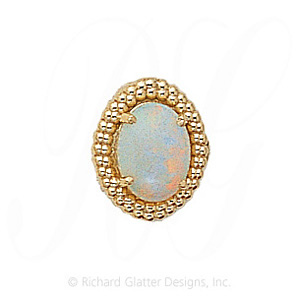 GS183 OP - 14 Karat Gold Opal Slide 